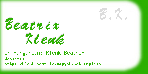 beatrix klenk business card